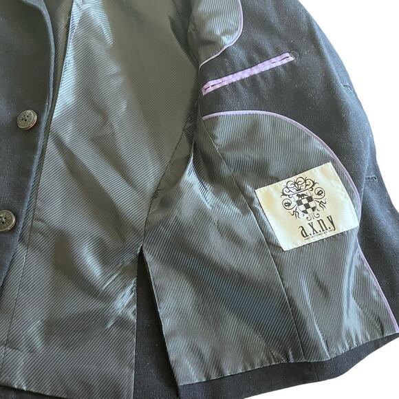 A.X.N.Y.  boys navy gray colorblock sport jacket suit blazer size 5 - Picture 6 of 8